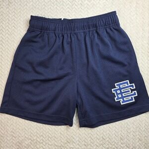 Eric Emanuel Basic Mesh Shorts Navy Blue White EE Logo Mens Small Made in NY